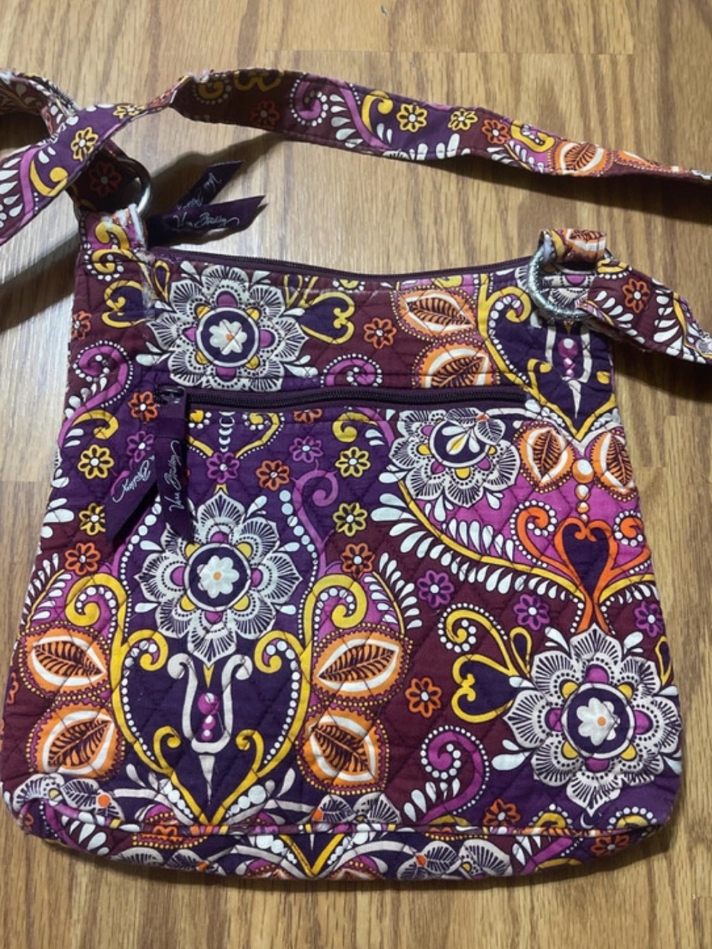 Vera Bradley Purple Paisley Floral Quilted Crossbody